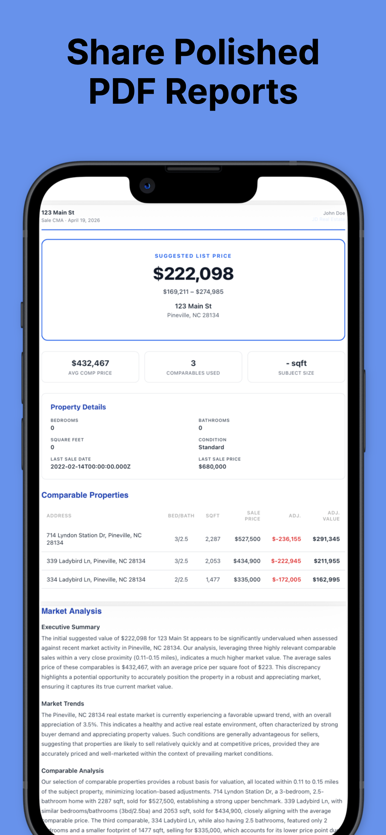 CurbComp PDF Report